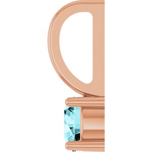 Imitation Blue Zircon Solitaire Charm/Pendant