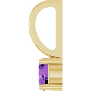 Imitation Amethyst Solitaire Charm/Pendant