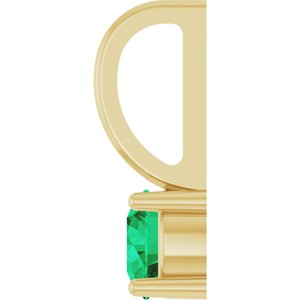 Imitation Emerald Solitaire Charm/Pendant