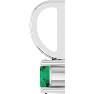 Lab-Grown Emerald Solitaire Charm/Pendant