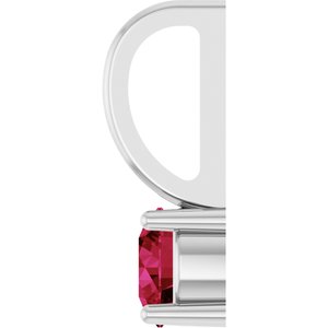 Lab-Grown Ruby Solitaire Charm/Pendant