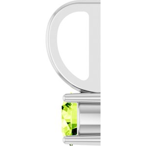 Imitation Peridot Solitaire Charm/Pendant