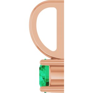 Imitation Emerald Solitaire Charm/Pendant