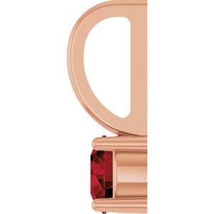 Imitation Mozambique Garnet Solitaire Charm/Pendant