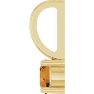 Imitation Citrine Solitaire Charm/Pendant