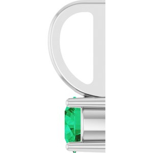 Imitation Emerald Solitaire Charm/Pendant