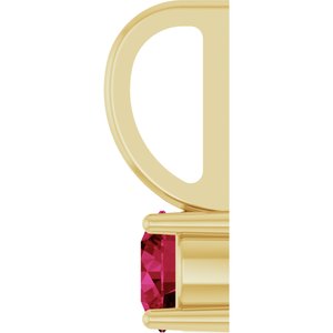 Lab-Grown Ruby Solitaire Charm/Pendant