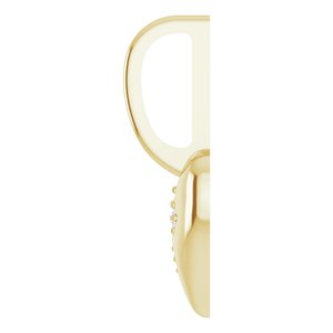 .01 CTW Natural Diamond Heart Charm/Pendant