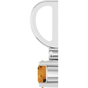 Natural Citrine & .015 CT Natural Diamond Charm/Pendant