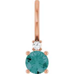 Natural Alexandrite & .015 CT Natural Diamond Charm/Pendant
