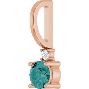 Natural Alexandrite & .015 CT Natural Diamond Charm/Pendant