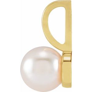Cultured White Akoya Pearl Charm/Pendant