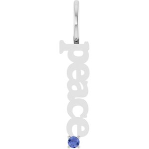 Natural Tanzanite Peace Charm/Pendant