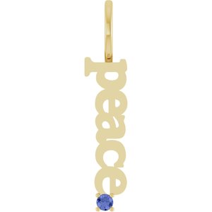 Natural Tanzanite Peace Charm/Pendant