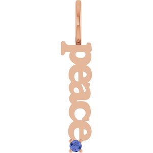 Natural Tanzanite Peace Charm/Pendant