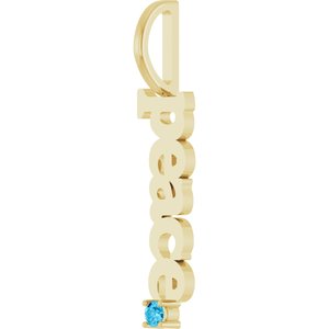 Natural Aquamarine Peace Charm/Pendant