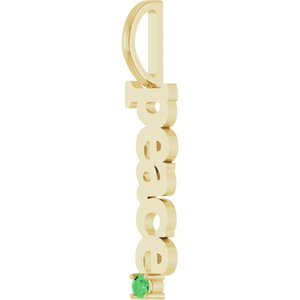Natural Tsavorite Garnet Peace Charm/Pendant