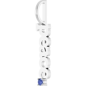 Natural Tanzanite Peace Charm/Pendant