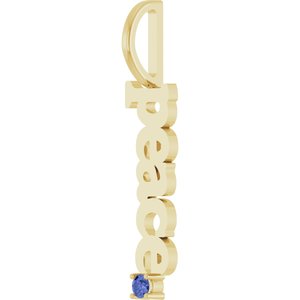 Natural Tanzanite Peace Charm/Pendant