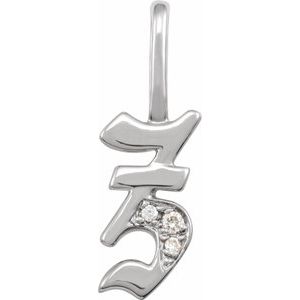 .025 CTW Natural Diamond Gothic Charm/Pendant