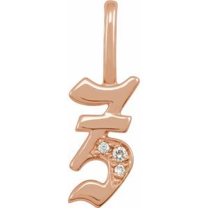.025 CTW Natural Diamond Gothic Charm/Pendant