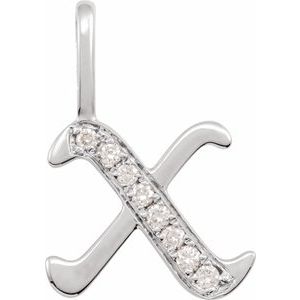 .08 CTW Natural Diamond Gothic Charm/Pendant