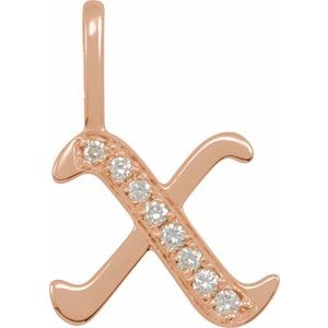 .08 CTW Natural Diamond Gothic Charm/Pendant