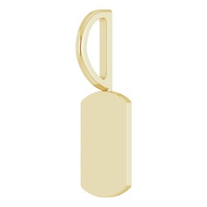 17.63x6 mm Engravable Dog Tag Charm/Pendant