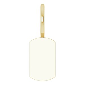 17.63x6 mm Engravable Dog Tag Charm/Pendant