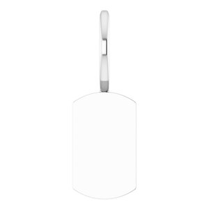 17.63x6 mm Engravable Dog Tag Charm/Pendant