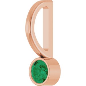 Lab-Grown Emerald Charm/Pendant