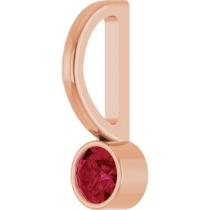 Lab-Grown Ruby Charm/Pendant