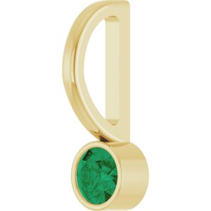 Lab-Grown Emerald Charm/Pendant