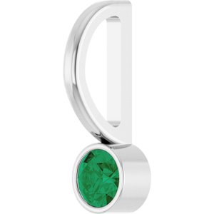 Lab-Grown Emerald Charm/Pendant