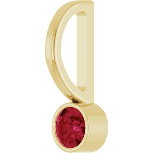 Lab-Grown Ruby Charm/Pendant