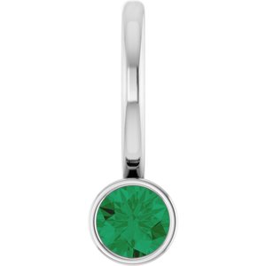 Lab-Grown Emerald Charm/Pendant