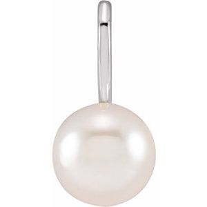 Cultured White Akoya Pearl Charm/Pendant