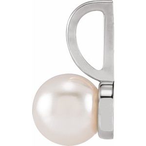 Cultured White Akoya Pearl Charm/Pendant