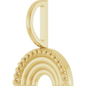 13.5x12 mm Rainbow Charm/Pendant
