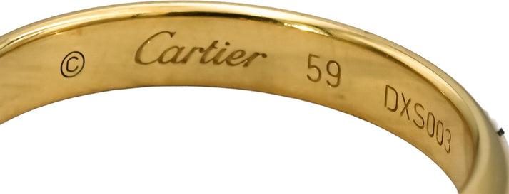 CARTIER 18k Yellow Gold 1895 Wedding Band Ring 3.5mm Wide Sz. 59 w/ Box & Papers