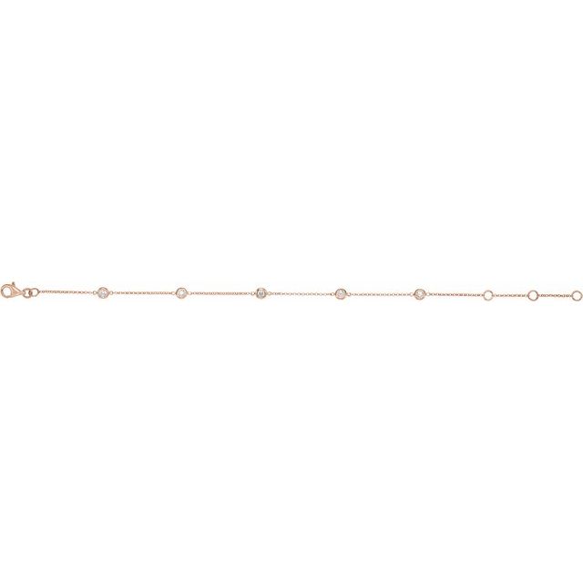 Diamond By The Yard Bracelet Rose Gold