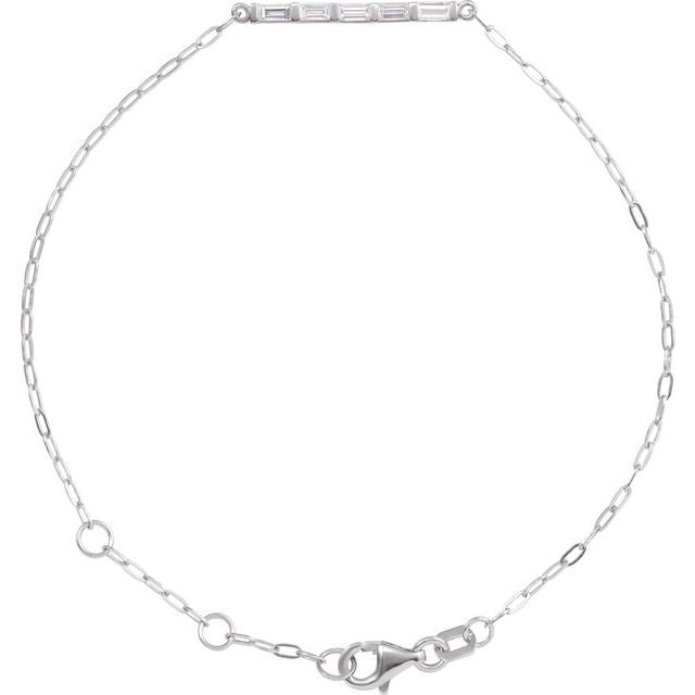 Diamond Five-Stone Bar Bracelet