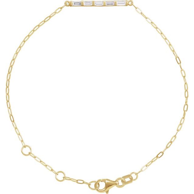 Diamond Five-Stone Bar Bracelet Yellow