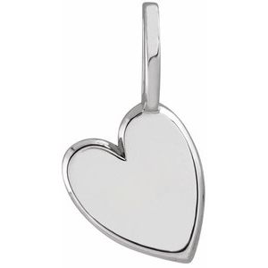 Engravable Sideways Heart Pendant