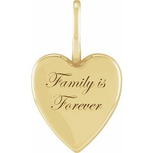 Family is Forever Heart Charm/Pendant