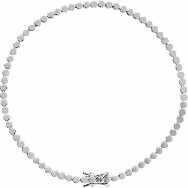 Geometric Line 7" Bracelet Silver
