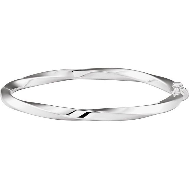 Hinged Twisted Bangle Bracelet