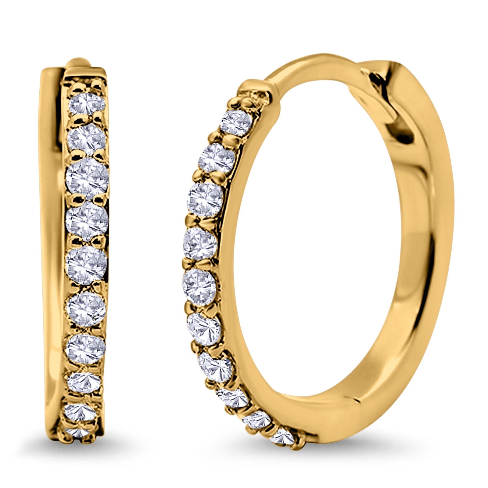 Diamond Huggie Earrings