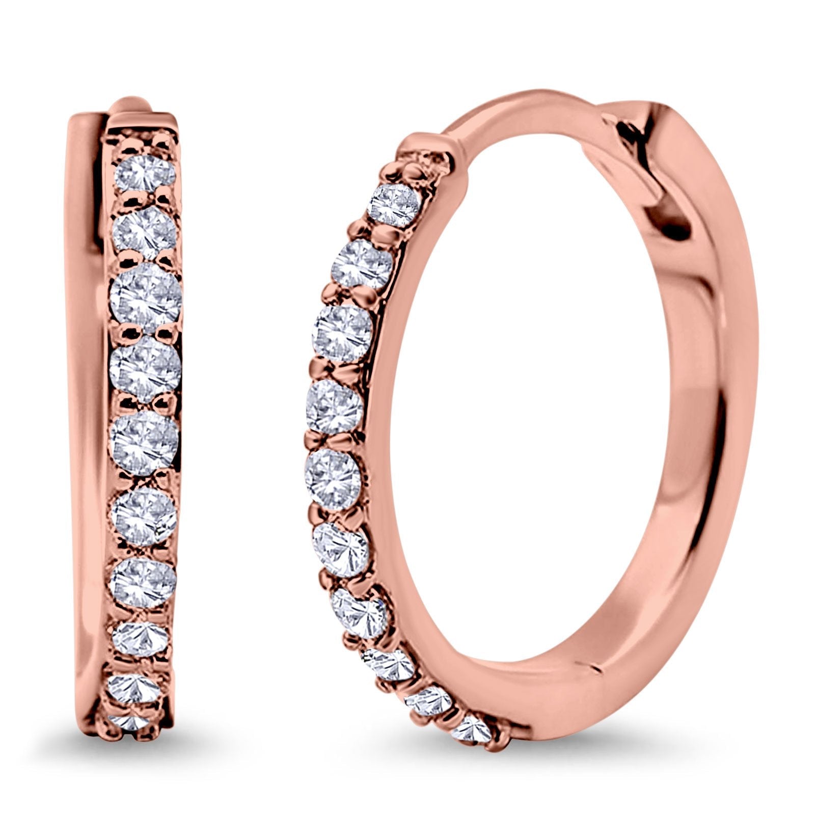 Diamond Huggie Earrings