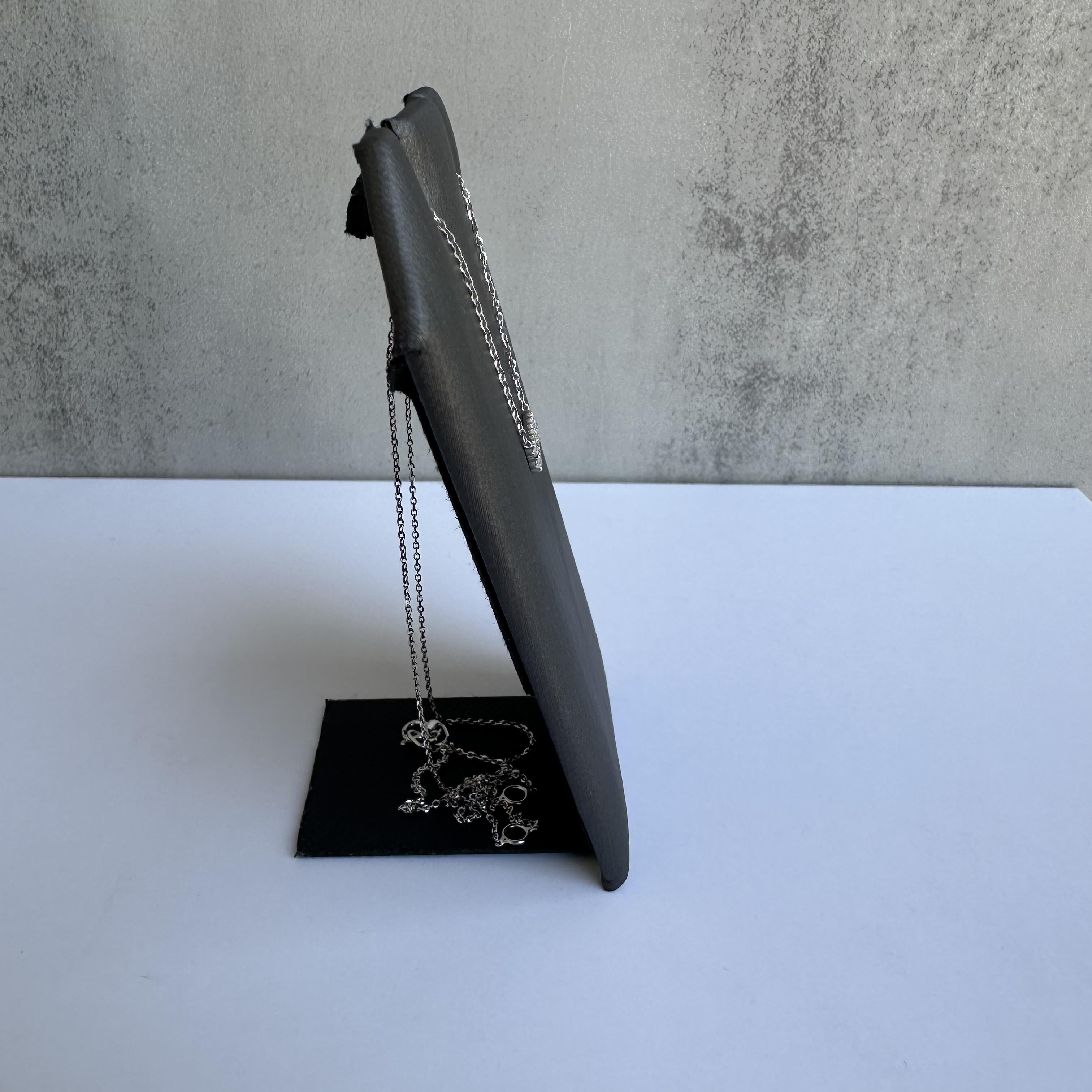 Diamond Bar Necklace in 14kt White Gold - 0.21ctw GH SI Diamonds, Adjustable